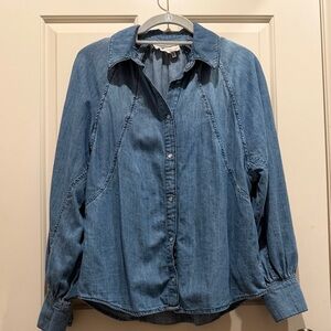 ba&sh Light Denim button down shirt